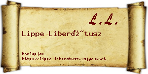 Lippe Liberátusz névjegykártya